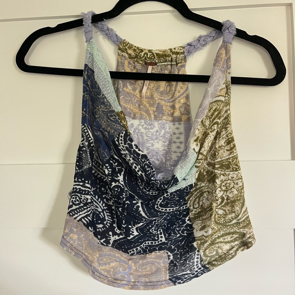 Free People bandana cowl neck tank